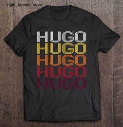 T-shirts voor heren Hugo Retro Wordmark Patroon Vintage Style Oversized T-shirt Print Short Sleeve T-shirt Men T-shirt Overste MAN 0304V23