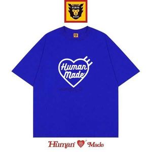 Camisetas de hombre hechas por humanos japonesas de moda marca divertida de manga corta de algodón para mujer Sense Niche suelta de media manga 2 9M5D 9M5D