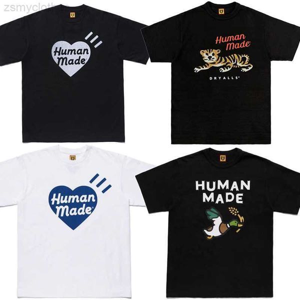 Camisetas para hombre Camiseta hecha por humanos Pato volador Camisetas superiores hechas por humanos Dry Alls Hombres Mujeres Ropa de verano Etiqueta original