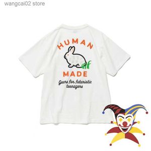 T-shirts pour hommes Human Made T-shirt Slub Cotton Hommes Femmes Cartoon Rabbit Print Top Tees T-shirts T230602