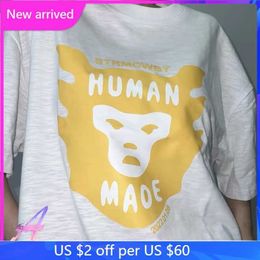Camisetas para hombres Camisetas hechas por humanos Dibujos animados Avatar Máscara Monstruo Bambú Algodón Humanmade Camiseta para hombres Mujeres T221006