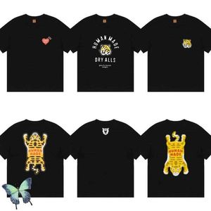 T-shirts pour hommes Tête de tigre fabriquée par l'homme 240g T-shirt à manches courtes en coton flammé lourd T221006