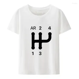 Camisetas para hombre Humor 2CV Patrón de cambio de marchas Camiseta Hombres Regalos de cumpleaños Manga corta Camiseta divertida O Cuello Ropa de verano Camisa masculina Streetwear Top