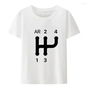 T-shirts voor heren Humor 2CV Versnellingspookpatroon T-shirt Mannen Verjaardagscadeaus Korte mouwen Grappig T-shirt O-hals Kleding Zomer mannelijk overhemd Street chic Top