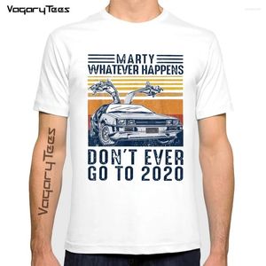 Mannen T-shirts Humor T-shirt Marty Wat Er Gebeurt Niet Ooit Naar 2024 Korte Mouwen Off White Mannen kleding Tops Tees