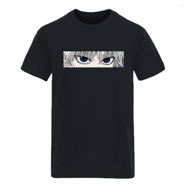 Camisetas de hombre HUNTERXHUNTER Camiseta de manga corta de algodón Hombre Harajuku Ropa de moda Tops Hombre Ocio Hip Hop Camisetas negras Gráfico