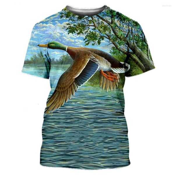 T-shirts homme chasse perdrix oiseau impression 3D Harajuku T-Shirt été mode décontracté hommes Chukar manches courtes Streetwear XS-5XL