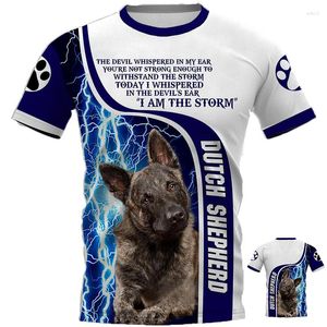 Mannen T-shirts HX Mode T-shirt Nederlandse Belgische Herdershond 3D Gedrukt Harajuku Stijl Kleding Huisdier Korte Mouw Tees tops