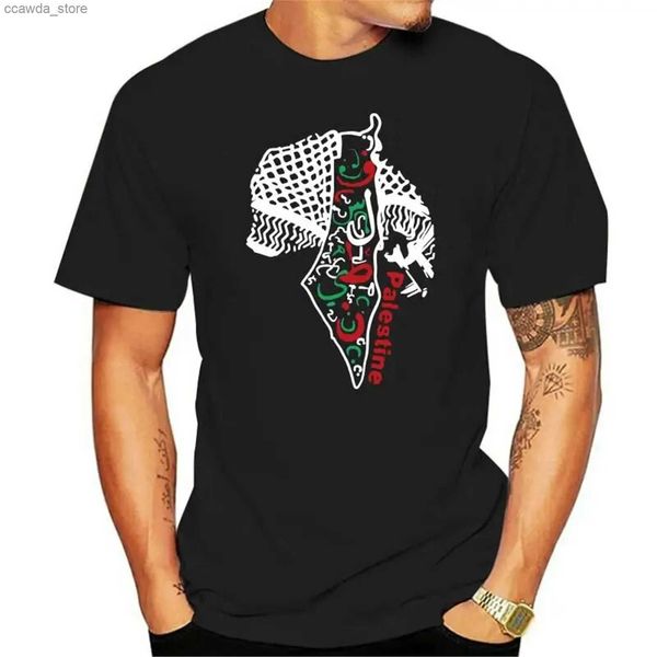 Camisetas para hombres HX Bandera de Palestina Camisetas Mapa de Palestina Impreso Camisetas de algodón Camisas de manga corta Moda para hombre Ropa de mujer Dropshipping Q230102