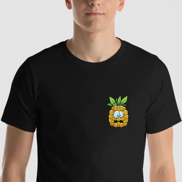 T-shirts pour hommes HX T-shirts en coton d'ananas Autocollants de mode T-shirt imprimé sur la poitrine T-shirt d'été à manches courtes Tops Streetwear Vêtements pour hommes