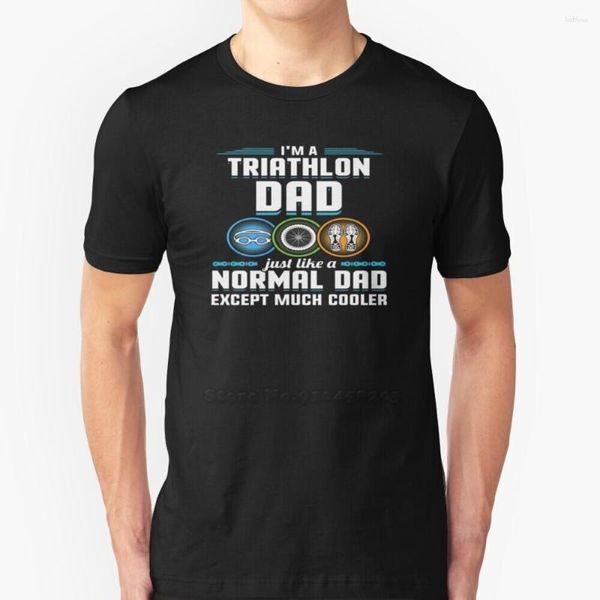 T-shirts pour hommes, je suis un papa de triathlon, tout comme la normale, sauf un été plus frais, joli design, t-shirts hip hop