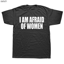 T-shirts voor heren Ik ben bang voor vrouwen t-shirt grappige grappen