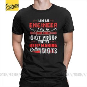 T-shirts masculins Je suis ingénieur T-shirt drôle 100% coton haut à manches courtes hommes t-shirts