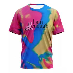 T-shirts pour hommes Je suis Kenough Merch Tie Dye T-shirt Mode Crewneck Tee-shirt à manches courtes Hommes Femmes Tshirt Série TV Vêtements drôles 230824