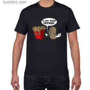 T-shirts hommes Je suis ton père Sarcastic Graphic Nouveauté Funny T-shirt Hommes Coton Humour Mens T-shirt Fries Potato Tee Shirt Homme Hommes Vêtements L240304