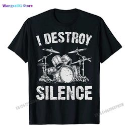 Heren t-shirts die ik vernietig sinds drummen vintage drummer drumset drumset t-shirt harajuku katoen casual tees schattige jeugd t-shirts grappig 0301H23