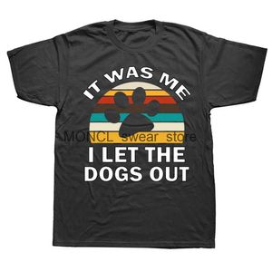 T-shirts voor heren Ik liet de honden grappige puppy minnaar t shirts zomerkrafiek katoenen strtwear korte slev verjaardagscadeaus t-shirt herenkleding h240506