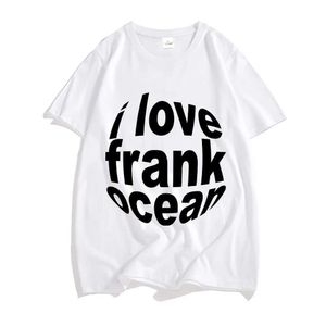 T-shirts masculins I Love Frank O-ocean Blond R B Music T-shirts Men Handsome Tshirts 100% Cotton T-shirts Letters Four Seasons Casual Graphic Tees J240523