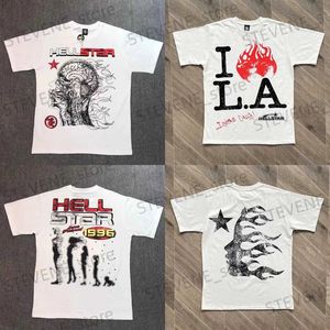 Mannen T-shirts I Love Hell Star T-shirt Mannen Vrouwen Hoge Kwaliteit Oversize Hellstar T-shirt Straat Top Tee T231214