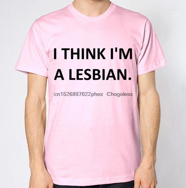 Camisetas de hombre Soy una lesbiana Creo que camiseta