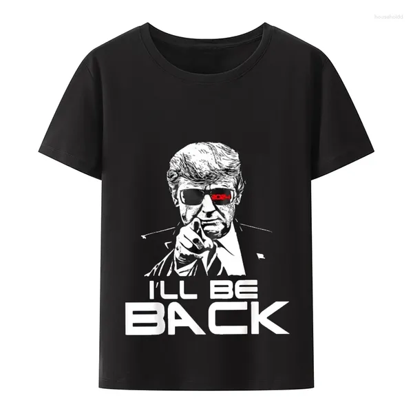 Camisetas para hombre que estoy volviendo 2024 Donald Trump para presidente camisa sarcástica divertida Meme camiseta clásica mujeres hombres ropa suave