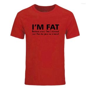 Camisetas para hombre I'm Fat because- Funny Your Mother Offensive Banter Joke Biscuit Top Summer Fashion Cotton Men manga corta 2023