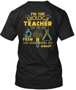 T-shirts pour hommes Je suis la chemise de professeur de biologie l'année dernière vous a prévenu