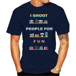 Heren t shirts ik schiet mensen voor plezier heren tee po camera spoof mode hip hip hip 3d print nieuwigheid