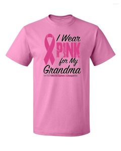 T-shirts pour hommes, je porte du rose pour ma grand-mère, T-shirt de sensibilisation au Cancer