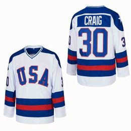 Camisetas masculinas Jersey de hockey sobre hielo 1980 USA 30 Craig 17 Ocallahan Cosering Bordado al aire libre