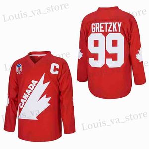 T-shirts voor heren Ice Hockey Jersey Canada 99 Wayne Gretzky naaien borduurwerk buiten sportkleding jerseys c-mark Red 1991 National Team 2023 Nieuwe T240408