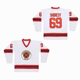 T-shirts masculins Hockey sur glace Jersey Letterkenny Irish 69 Shoressy Couture de broderie de vêtements de sport extérieurs