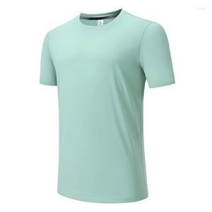 Hommes t-shirts glace soie à manches courtes T-shirt pour hommes 2023 été Cool élastique respirant Sports et loisirs en gros