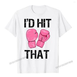 Camisetas para hombre Id Hit That Womens Pink Kickboxing Boxing Saying Gift Camisetas Hombres Tops de algodón Camisetas Geek Camisas Casual Funny