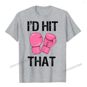 Les t-shirts pour hommes ID frappent cette femme kickboxing rose boxing disant cadeau tshirts hommes coton tops tees geek camisas décontractée drôle