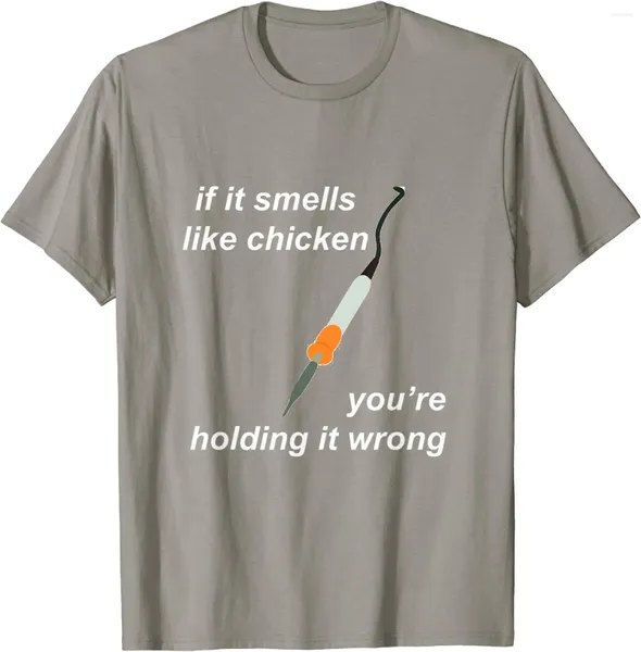 T-shirts pour hommes si ça sent le poulet, vous tenez un mauvais T-Shirt haut T-shirts graphique Unique coton chemise pour hommes cadeau