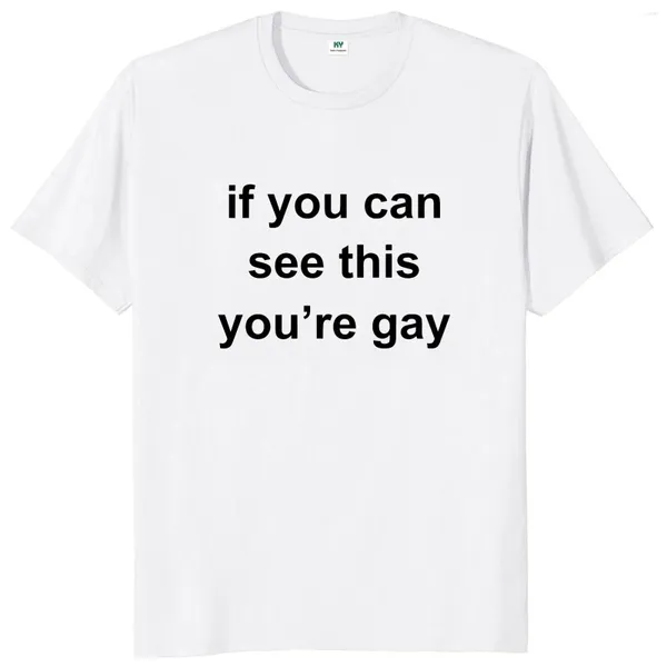T-shirts pour hommes si vous pouvez voir ceci, vous êtes Gay chemise blagues humour Y2k T-shirts taille ue coton unisexe doux t-shirt hauts