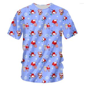 T-shirts pour hommes IFPD EU Taille Noël 3D Imprimé Père Noël Cadeau Vente T-Shirt 6XL Personnalité Plus Xmas Party T-shirts