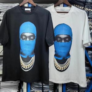 T-shirts masculins ih nom uh nit t-shirt Blue masker man shirt pour femmes hommes vaches de coton en vrac streetwear oversize décontractées