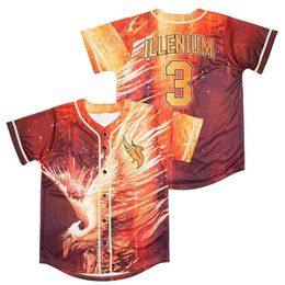 T-shirts voor heren Illenium EDM Concert Live 2023 Tour Baseball Uniform Unisex korte mouwen v-neck t-shirt dames mode kleding S2452906