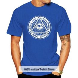 T-shirts pour hommes Illuminati Eye Tops Tee T-shirt Anarchiste Société maçonnique Masons Lodge Cadeau d'anniversaire T-Shirt182c