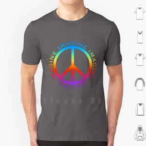 T-shirts pour hommes Imagine Peace Shirt Hommes Coton S - 6XL Signe Guerre Anti Politique