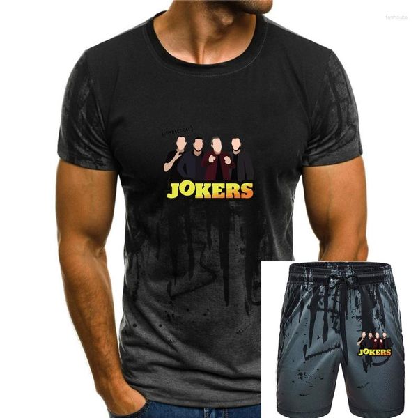 Camisetas para hombre Impractical Jokers Camiseta ajustada Cast Slides Camiseta azul marino