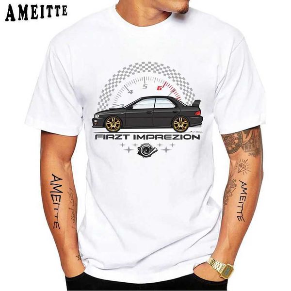 T-shirts masculins Impreza 93S-00 JDM Subie Evolution T-shirt Nouvel été masculin court court slve drôle de conception de voiture sport blanc décontracté garçon t-shirt t240425