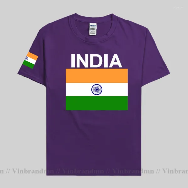 Camisetas de hombre India Hombre Camisetas clásicas Equipo de la nación Algodón Moda Reunión Fans Streetwear Fitness Gimnasios Tops Bandera de país IND