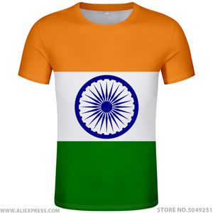 T-shirts voor heren INDIA T-shirt Naam Nummer Ind T-shirt Po Kleding Print Diy Gratis Custom Made Natie Vlag Hindi Land Republiek Indian Jersey 230728