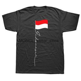 T-shirts voor heren Indonesia Signature Flag Pole Indonesische T-shirts Zomer Katoen Strtwear Short Slve Birthday Gifts T-Shirt Mens Clothing H240506