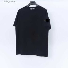 Camisetas para hombre Ins Tide Color sólido jersey con cuello redondo manga larga moda parte baja holgada moda tendencia Stones Island