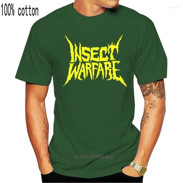 Camisetas para hombre INSECT WARFARE Camiseta con logotipo amarillo Nasum Phobia SOB Camiseta con estampado personalizado Hip Hop Camiseta divertida para hombre