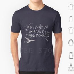 Heren T Shirts Geïnspireerd-Don't Make Me Release My Flying Monkeys-Krijtbord Art-Parodie Shirt Katoen Mannen DIY Print Monkeys Monkey Oz